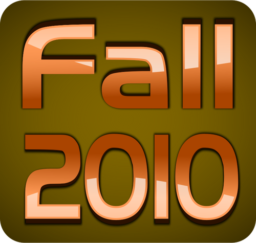 Fall 2010 चमकदार 3 डी पाठ वेक्टर छवि