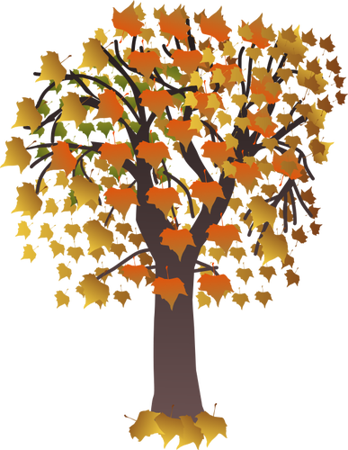 Höstens träd gren vektor ClipArt