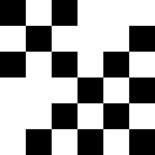 Svart og hvit firkanter
