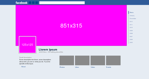 Facebook kapak sayfası şablonu vektör küçük resim