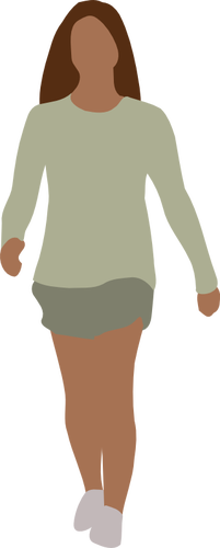 Image vectorielle à pied de la femme sans visage