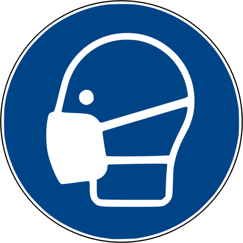 Face mask vector symbol