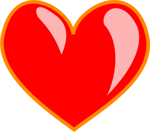 Red heart favorites link vector clip ar