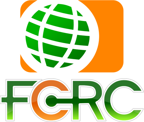FCRC globe shiny icoon vector afbeelding