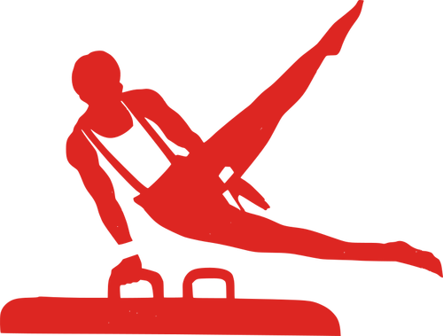 Gymnastiskts röd ikon