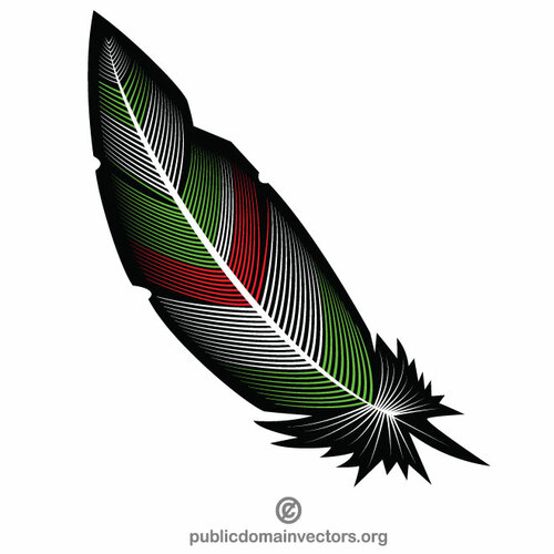 Feather illustraties in kleur