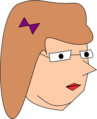 Vector dibujo de cabeza de mujer