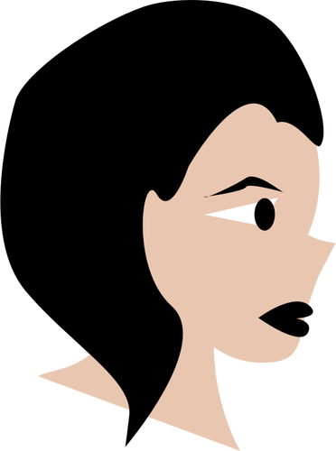 Векторная графика мультфильма лицо женщины