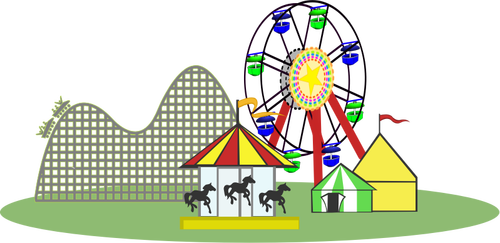 Vektorgrafik des Zirkus-Festivals