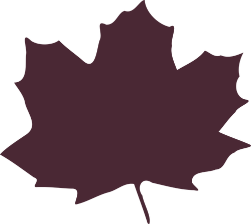 Image de couleur érable feuille silhouette vecteur