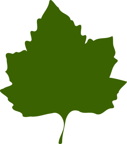 Zielony liść jesieni wektor rysunek