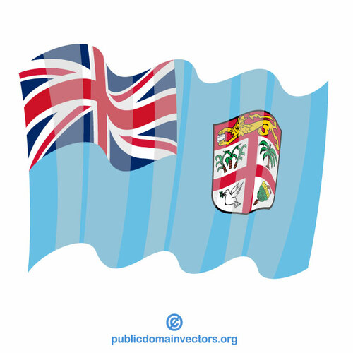 Mengibarkan bendera Fiji