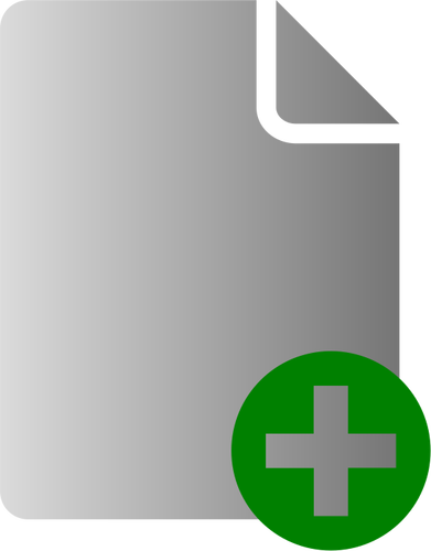 Grayscale add file icon vector clip art