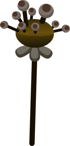 Vectorafbeeldingen van bruin decoratie nep bloem