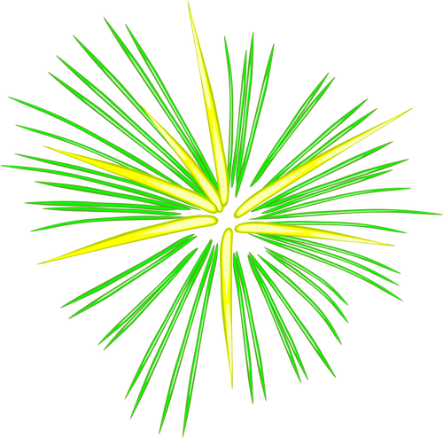 Yeşil fireworks vektör görüntü