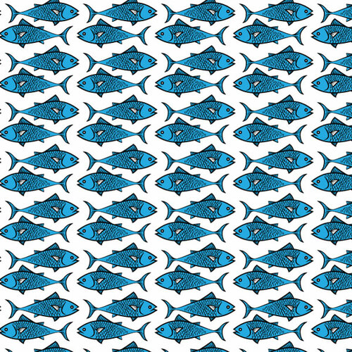 Бесшовный фон голубой рыбы