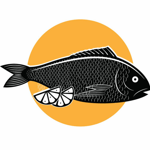 Imagen prediseñada de silueta de pescado