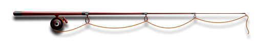 Fishing rod vector image