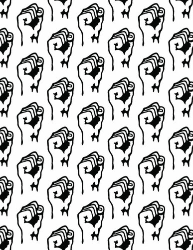 Clenched fist vector background