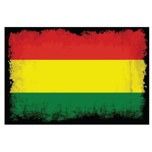 Bolivijská vlajka s texturou, grunge