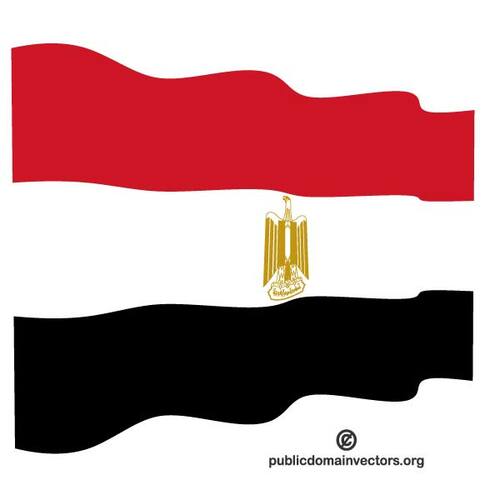 Wellenförmige Flagge Ägyptens
