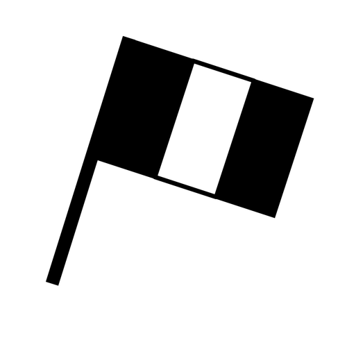 Черно-белый флаг-векторное изображение
