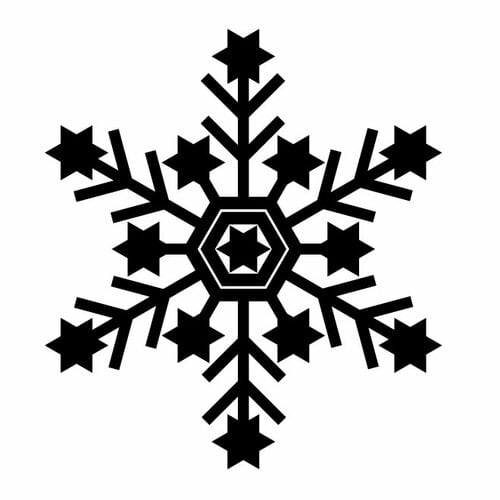 رمز صورة ظلية ندفة الثلج