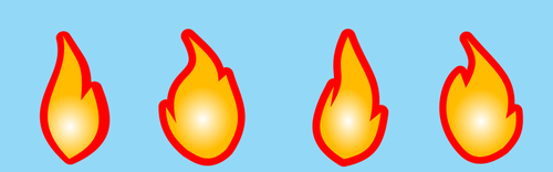 Quatre flammes