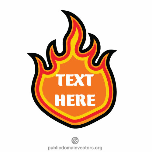 Caseta de text foc flacără