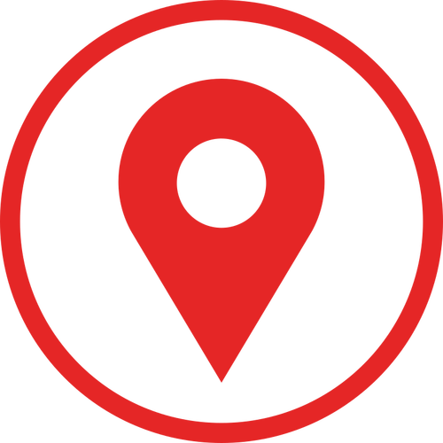 Icone de localisation rouge