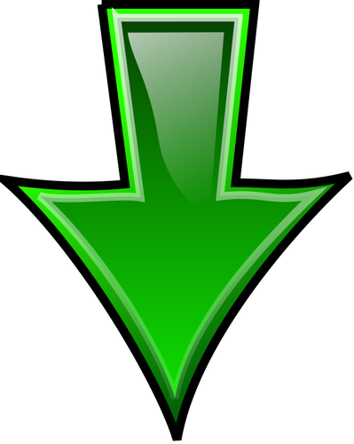 Green tanda panah bawah