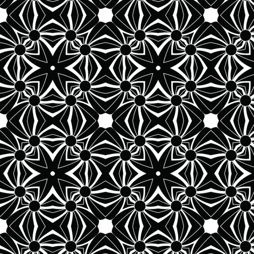 Blommig svart mönster