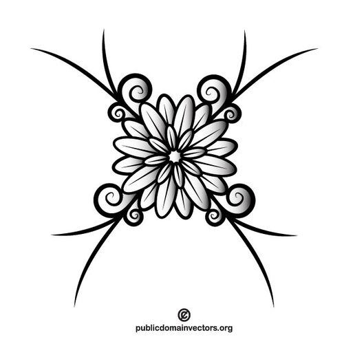 Монохромное изображение цветка
