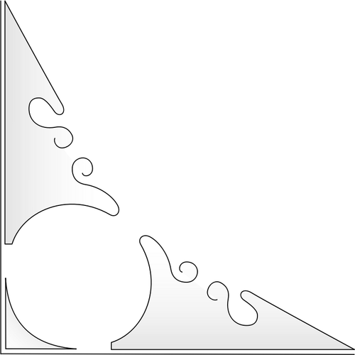 Image vectorielle du coin inférieur gauche de s