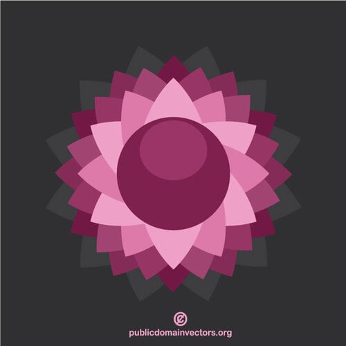 Rosa blomst ikon