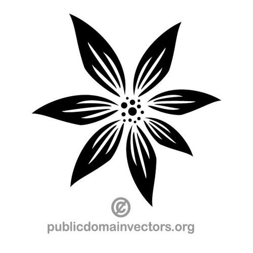 Vector silhouette of a flower
