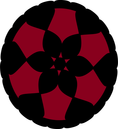 Červené a černé květinové kruh