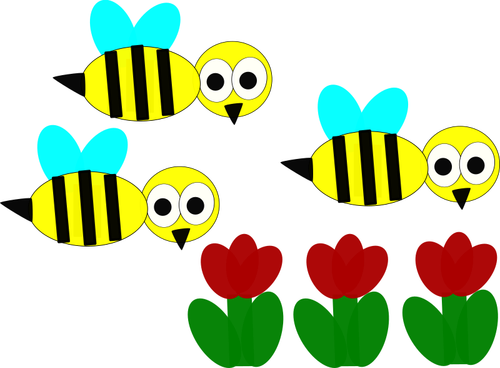 Flores y abejas
