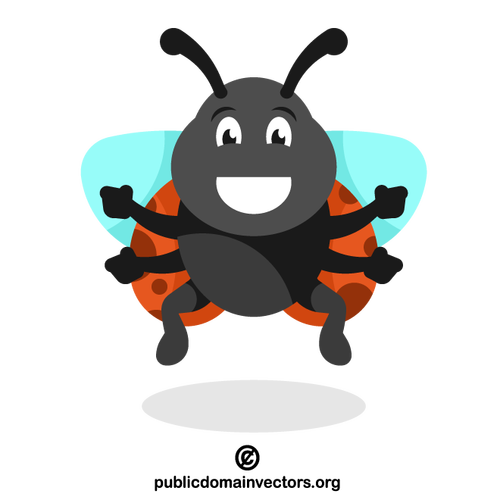 Flying ladybug