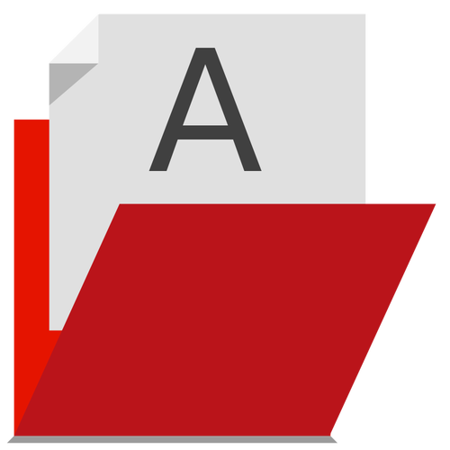 Immagine vettoriale cartella rossa