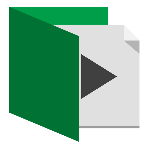 Åpne grønne mappen vektor image