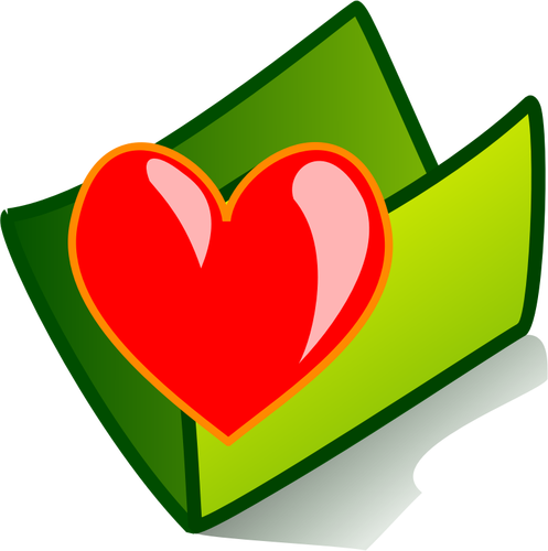 Vector clip art of favourites folder icon
