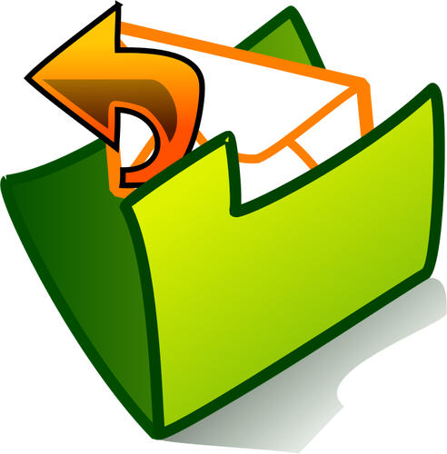 Vector de la imagen de icono de carpeta de correo de envío