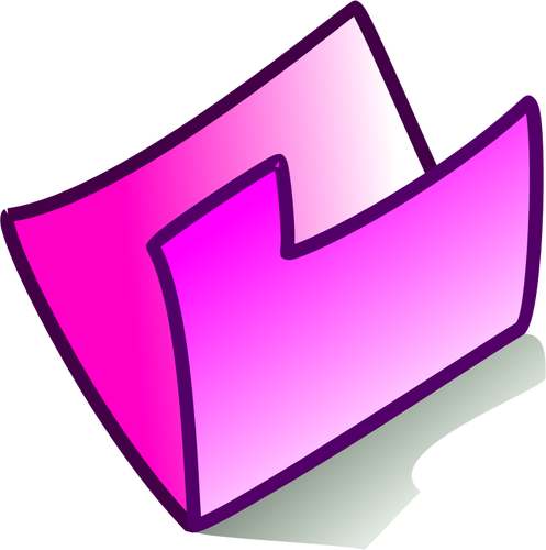 Векторный рисунок розовый значок папки PC