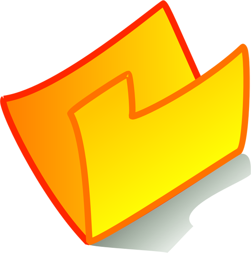 Vektor-Cliparts von orange verbogene Ordnersymbol