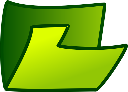 Imagine vectorială a verde îndoit pliant icon