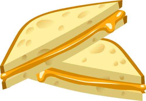 Sepasang roti keju panggang