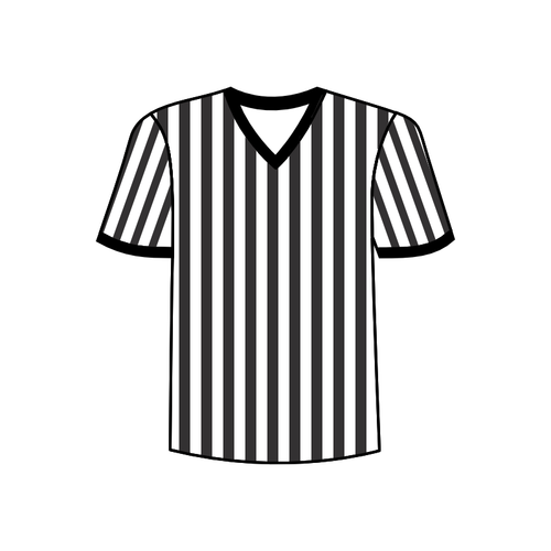 Immagine vettoriale calcio arbitro camicia