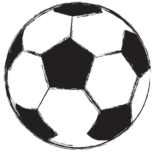 Fotboll boll skiss vektor illustration