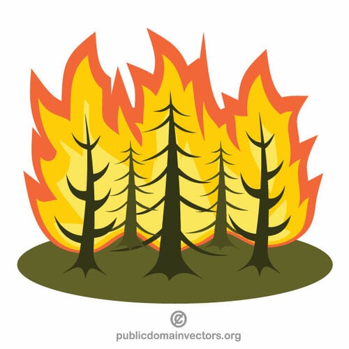 Skog brann vektorgrafikk